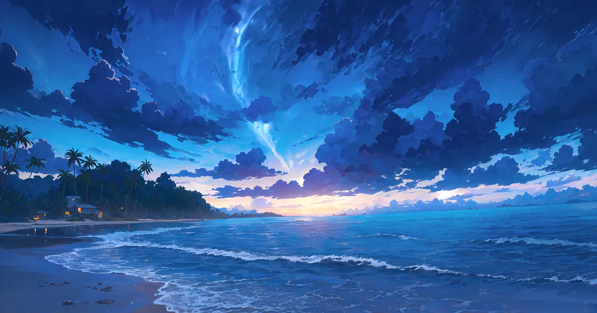 海边风景与开阔天空